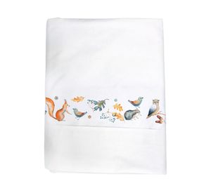 Juego de sábanas cuna 200 hilos Forest blanco