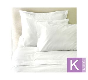 Juego de sábanas king 200 hilos Blanca blanco