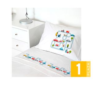 Juego de sábanas 1 plaza 200H Autopista blanco
