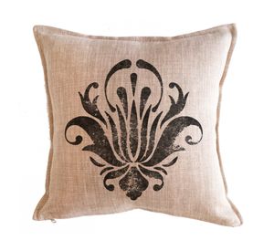 Cojín 45x45 cm Decorado negro arena