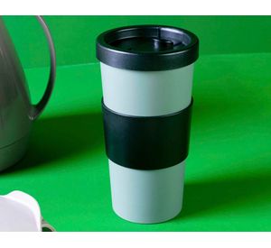 Vaso mug plástico Nutri verde smoke