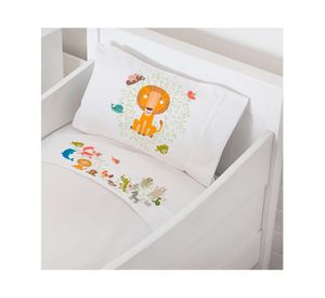 Juego sábanas cuna 200 hilos Zoo diseño