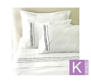 Sábanas king 200 Hilos Étnica blanco