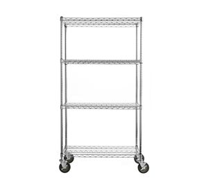 Estante 4 repisas ruedas OLYC243663-4M cromado