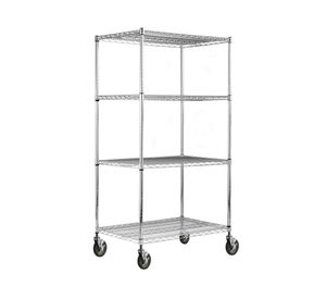 Estante 4 repisas ruedas OLYC243663-4M cromado