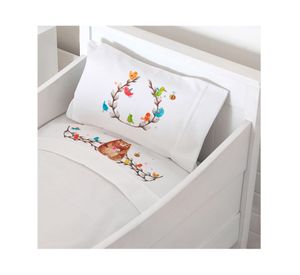 Juego sábanas cuna 200 hilos Oso diseño