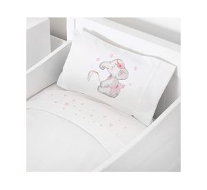 Juego de sábanas cuna 200 hilos Bailarina blanco