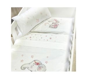 Juego de sábanas cuna 200 hilos Bailarina blanco