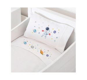 Juego sábanas cuna 200 hilos Espacial diseño