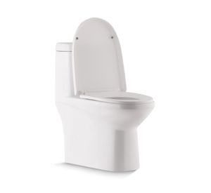 WC one piece piso 30 cm botón dual asiento cierre suave SD-301 blanco