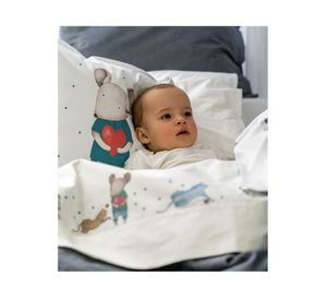 Juego de sábanas cuna 200 hilos Ratoncito blanco