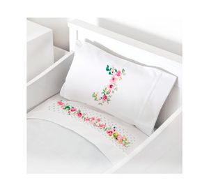 Juego de sábanas Pack & Play 200H Letra vintage J blanco