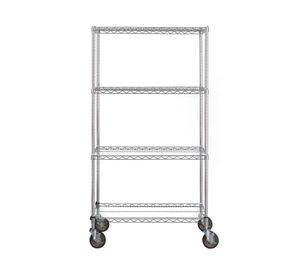 Estante móvil acero cromado 4 repisas OLYC183663-4M