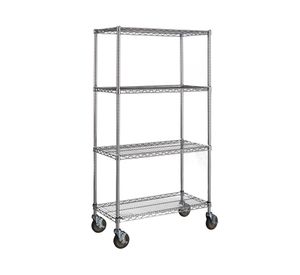 Estante móvil acero cromado 4 repisas OLYC183663-4M