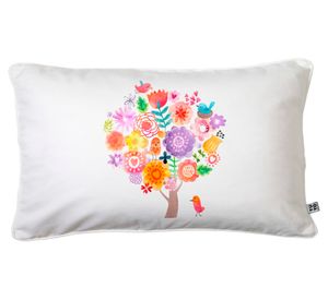 Cojín 50x30 cm Arbolito blanco