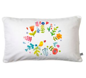 Cojín 50x30 cm Matilde corona blanco