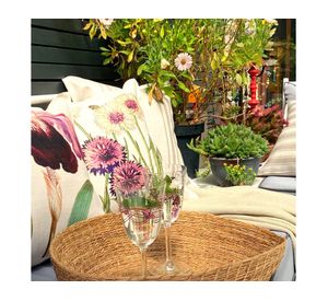 Cojín decorativo Cornflower linet crudo 45x45 cm