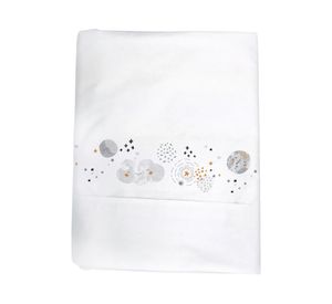 Juego de sábanas cuna 200 hilos Luna blanco