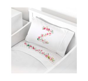 Juego de sábanas Pack & Play 200H Letra vintage Z blanco