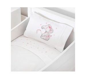 Juego de sábanas cuna 200 hilos Bailarina blanco