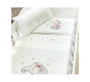 Juego de sábanas cuna 200 hilos Bailarina blanco