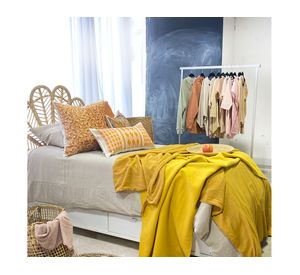 Cojín decorativo Terraflower 1 poliéster crudo 60x60 cm