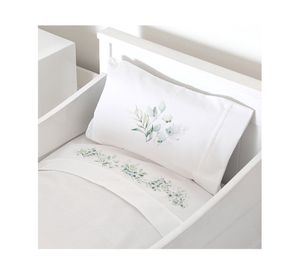 Juego de sábanas cuna 200 hilos Vert blanco