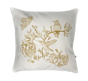 Cojín decorativo Colibrí velvet multicolor 60x60 cm