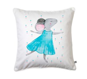 Cojín 45x45 cm Ratona blanco