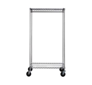 Estante móvil acero cromado 2 repisas OLYC183663-2M