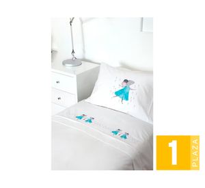 Juego de sábanas 1 plaza 200H Ratona blanco