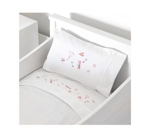 Juego de sábanas cuna 200 hilos Brisa blanco