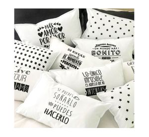 Cojín 50x30 cm Inspiración estrellas blanco