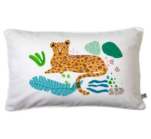 Cojín 50x30 cm Jungla blanco