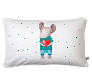 Cojín 50x30 cm Ratoncito blanco