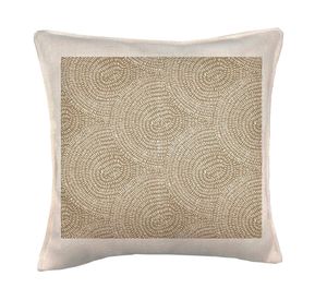 Cojín decorativo Taupe 1 linet crudo 45x45 cm
