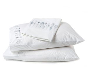 Juego de sábanas 2 plazas 200 hilos Cosmico blanco