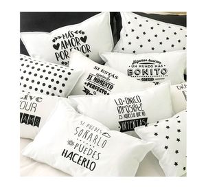 Cojín 50x30 cm Inspiración Soñarlo blanco