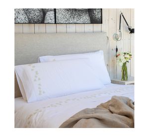 Juego de sábanas 2 plazas 200 hilos Gynko blanco