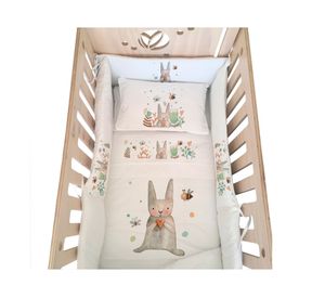 Juego de sábanas cuna 200 hilos Conejito blanco