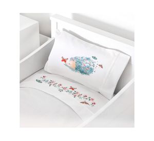 Juego sábanas cuna 200 hilos Erizo diseño