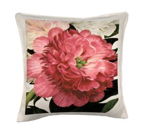 Cojín decorativo Peonia linet crudo 45x45 cm