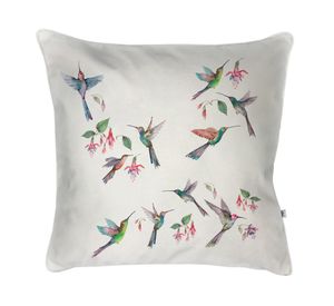 Cojín decorativo Picaflores velvet multicolor 60x60 cm