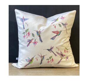 Cojín decorativo Picaflores velvet multicolor 60x60 cm