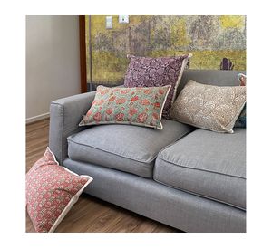 Cojín decorativo Karla velvet multicolor 60x40 cm