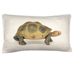 Cojín decorativo Tortuga  linet crudo 50x30 cm