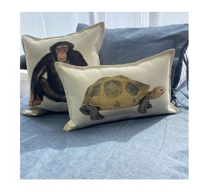 Cojín decorativo Tortuga  linet crudo 50x30 cm