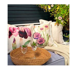 Cojín decorativo Lirio linet crudo 45x45 cm