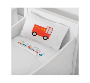 Juego de sábanas cuna 200 hilos Autopista blanco