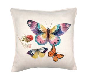 Cojín 45x45 cm Alas de mariposa 1 crudo
